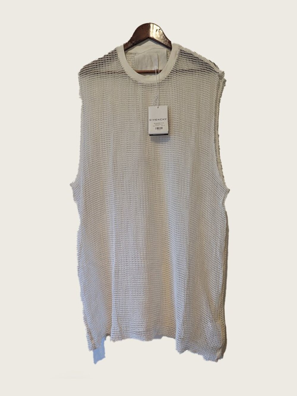 GIVENCHY - Long mesh tank top - Sz XL